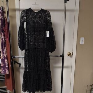 Elegant Black Lace Dress